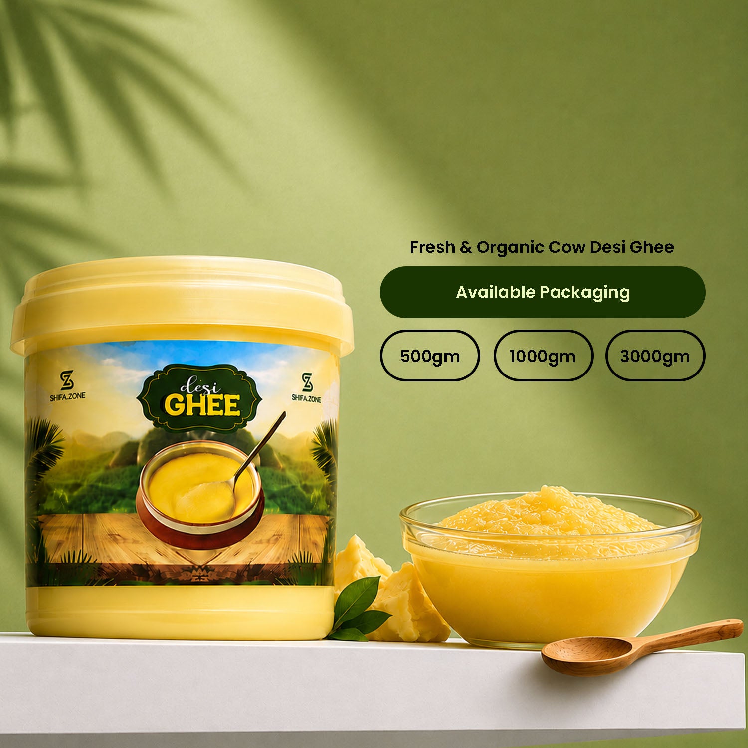 🧈 Pure Cow Desi Ghee – 100% Natural-Organic